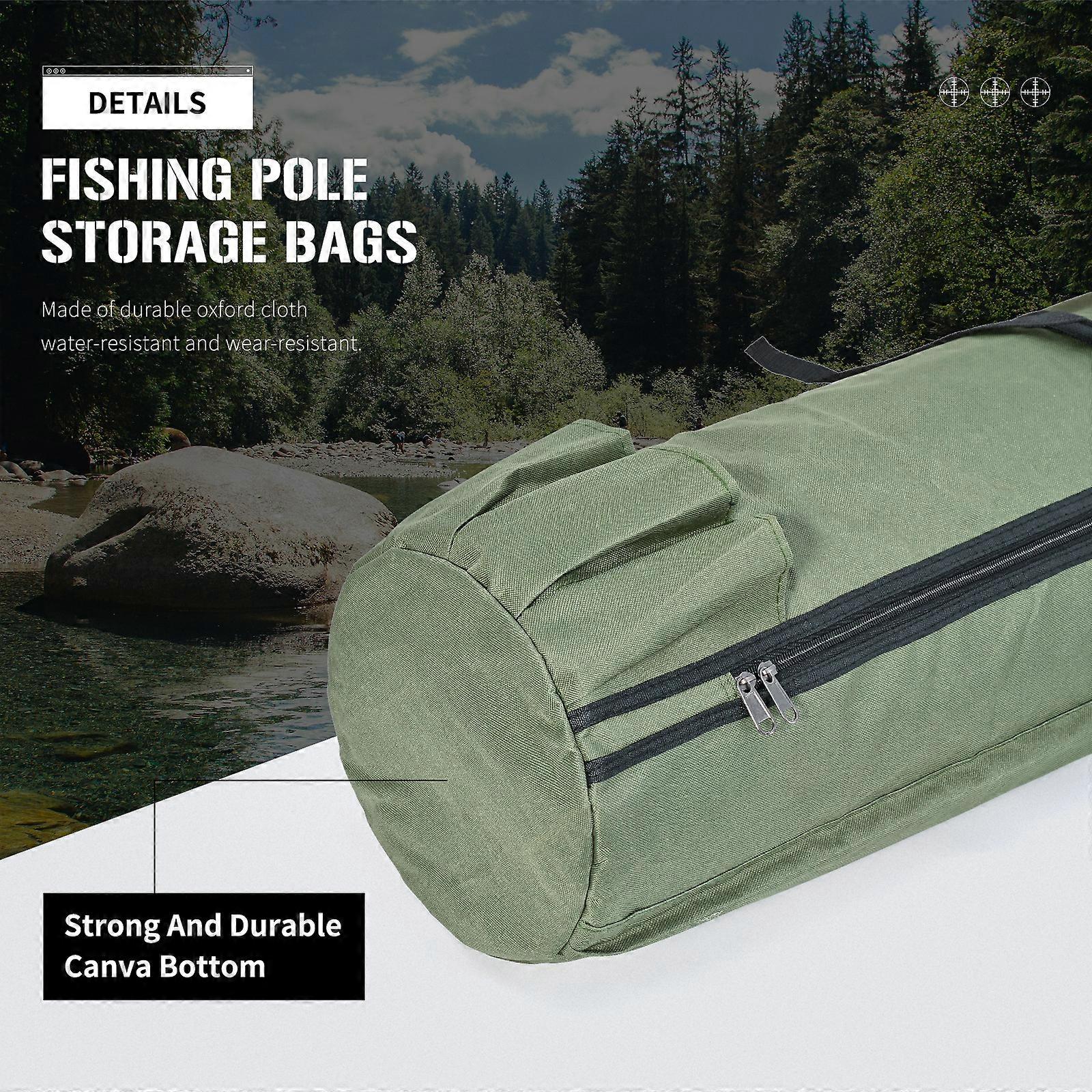 Folding Fishing Rod Bag Durable Oxford Fabric Fishing Rod Case