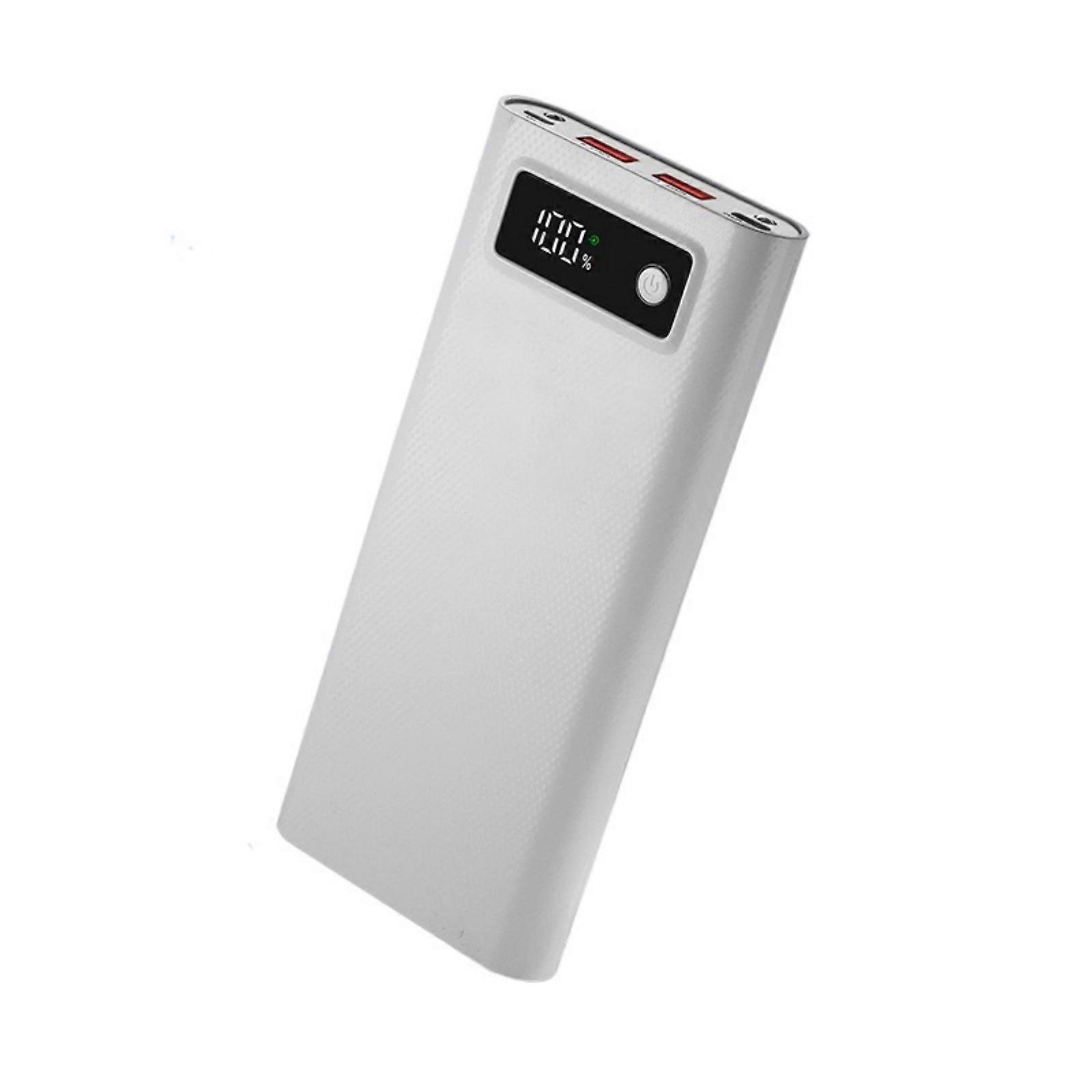 Quick Charging 8 Cell 18650 Power Banks Case Universal 18650 Power Banks Shell Easy to Carry for 8x18650 Battery setups  White