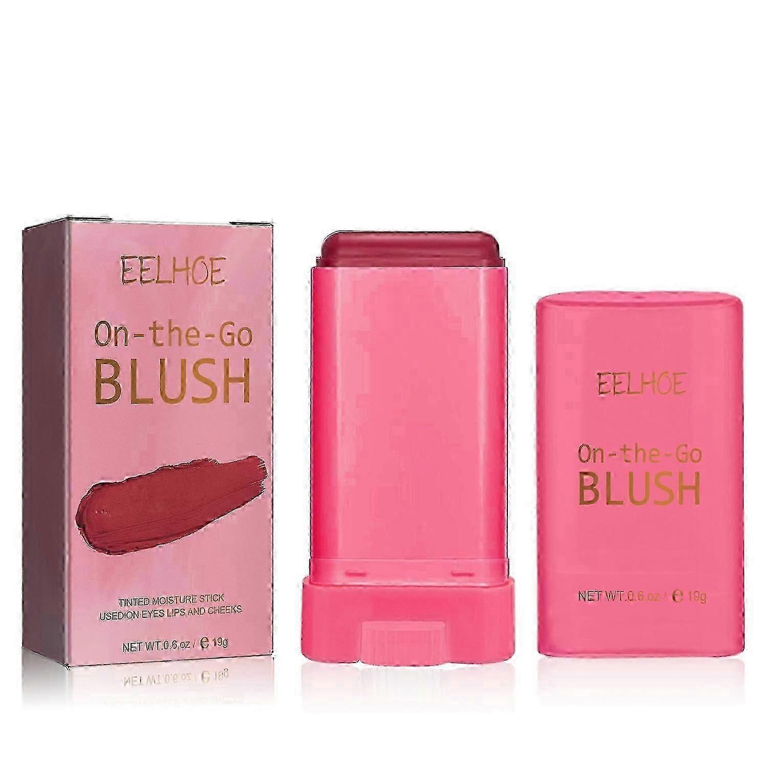 EELHOE Blush Stick, Base éclaircissante Solid Contouring Natural Nude Makeup Waterproof Lightweight M