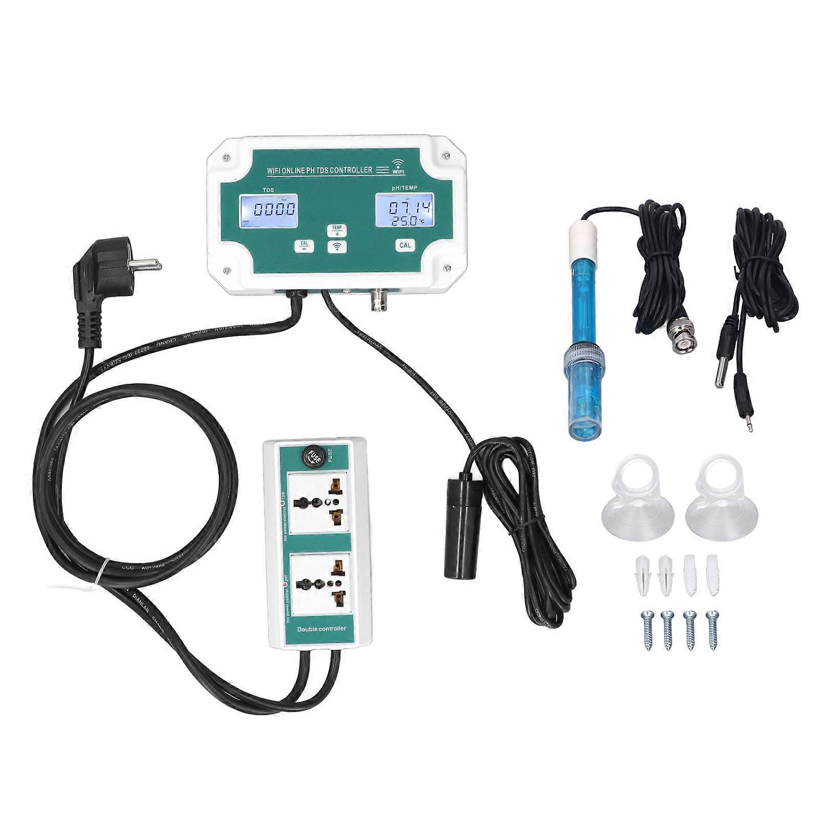WiFi PH TDS Detector High Accuracy Water Quality Controller Analyzer with Temperature Probe