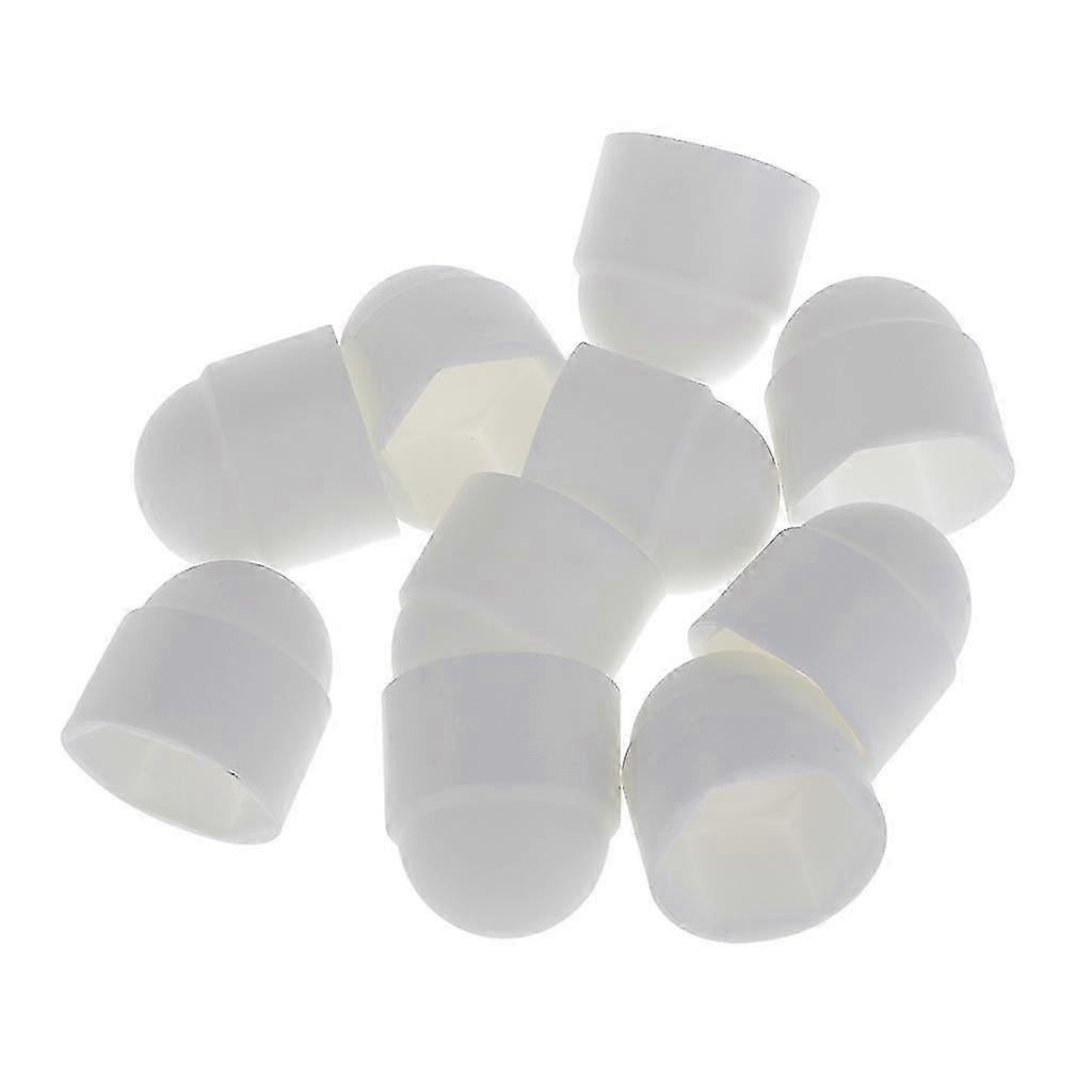 10x White X18mm Hex Socket Screw Nut Head Caps Covers DIY Materials