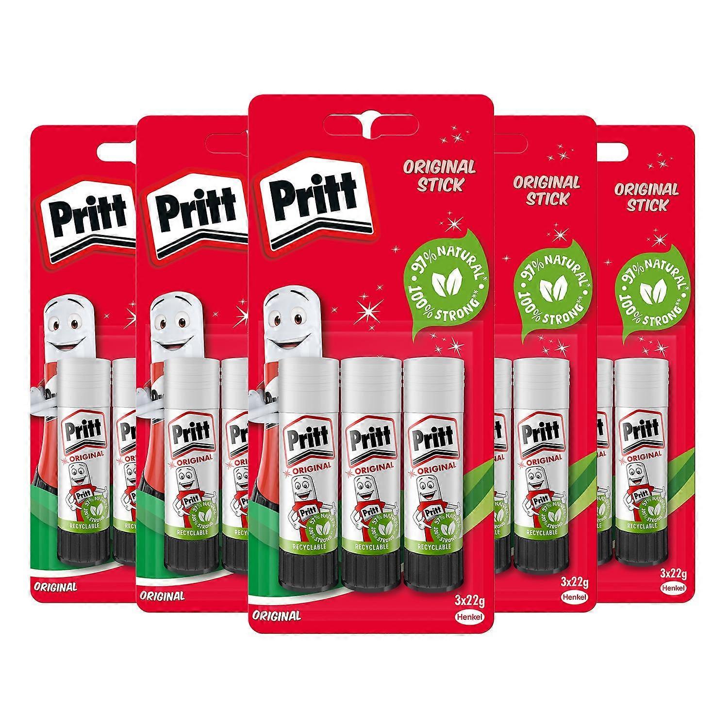 Pritt Glue Sticks, Child-Friendly & Strong-Hold adhesive 22 g, 15 Sticks