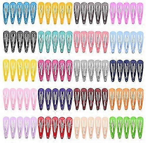 Grampos de Cabelo de Metal Snap de 2 Polegadas para Crianças - Barretos Multicoloridos de 100 peças