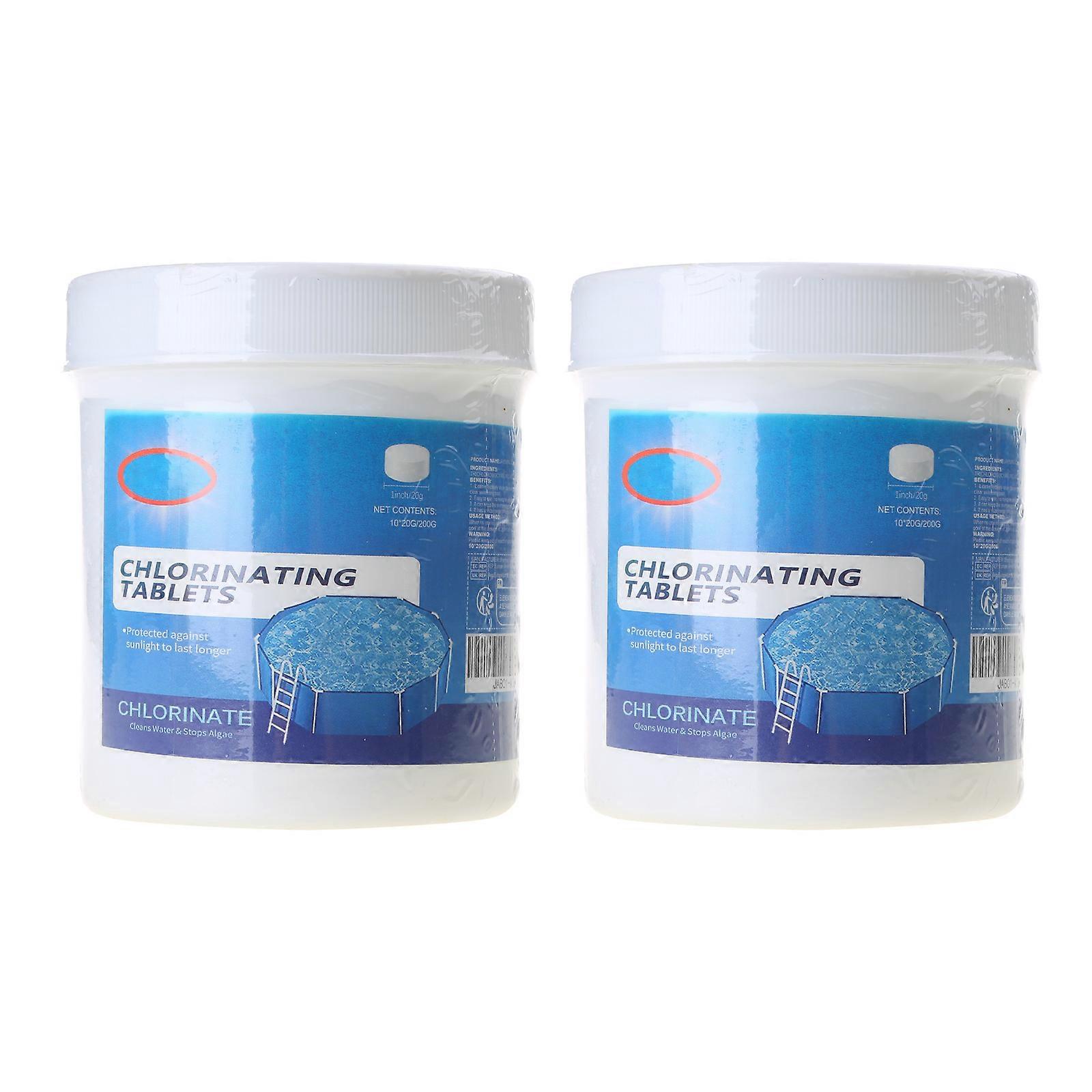 Chlorinating Tablets Stabilized Chlorine Tablets for Swimming Pool and Spa Slow Dissolving Clean Swimming Environment