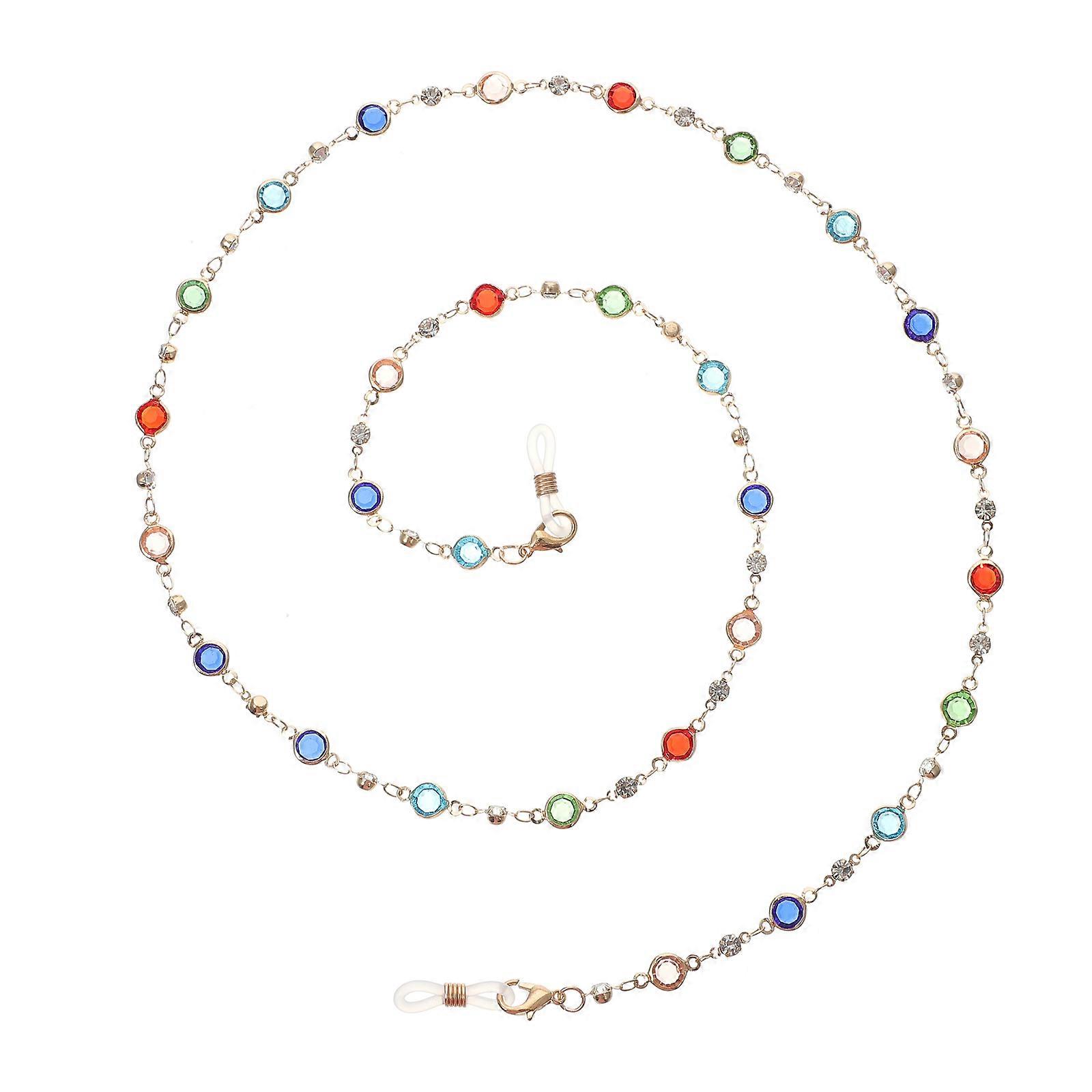 Multi Color Decorative Glasses Anti-Lost Chain Made of Zinc Alloy and Silicon for Everyday Use