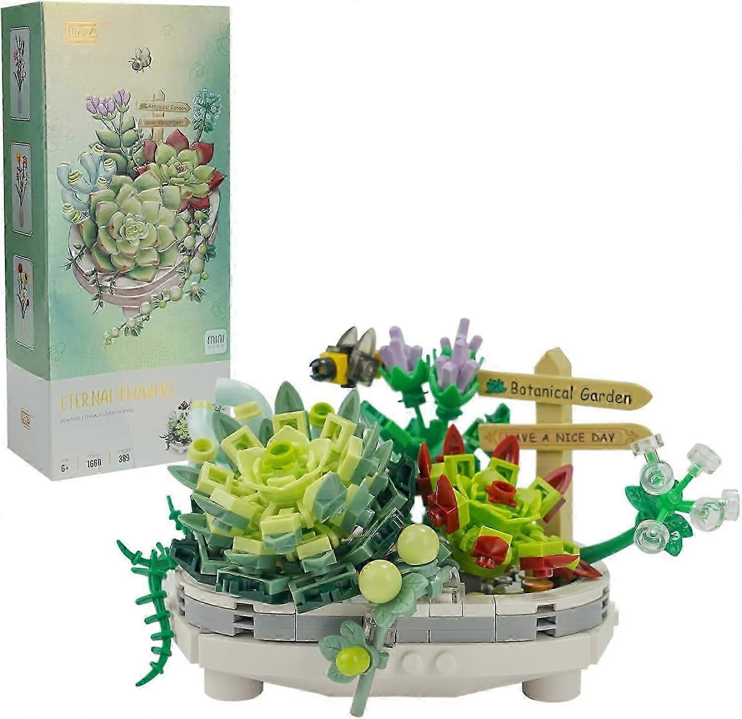 Etli Mini Tuğla Yapı Taşı Seti Çiçek, DIY Simülasyon Bitki Serisi Yaratıcı Saksı Oyuncakları, Yetişkinler, Kadınlar ve Gençler için Hediye 8 + Çocuklar
