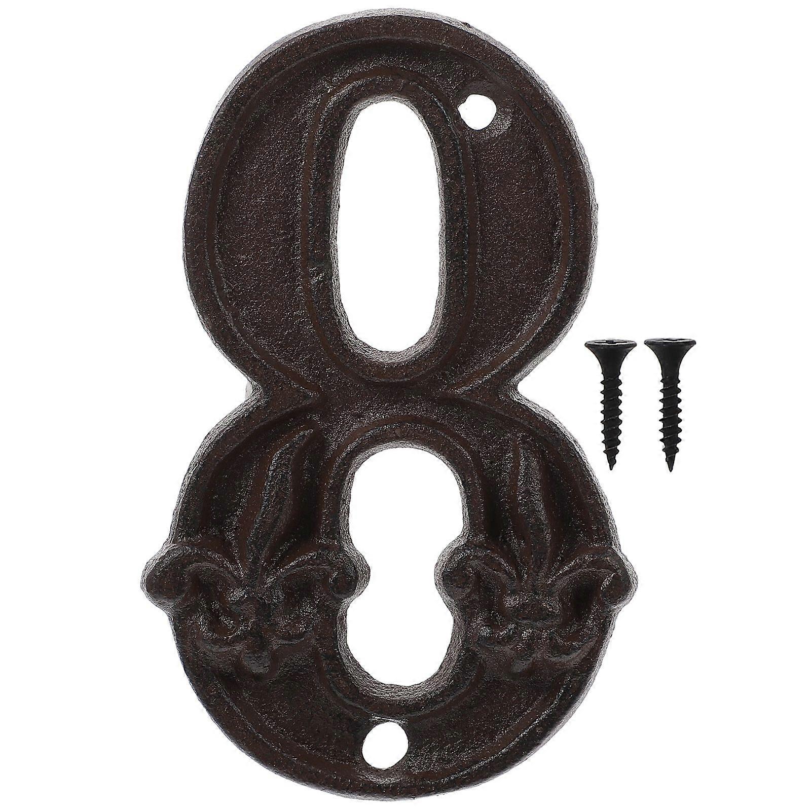 Cast Iron Decorative Door Numbers Metal Numbers DIY Door Address Number 8