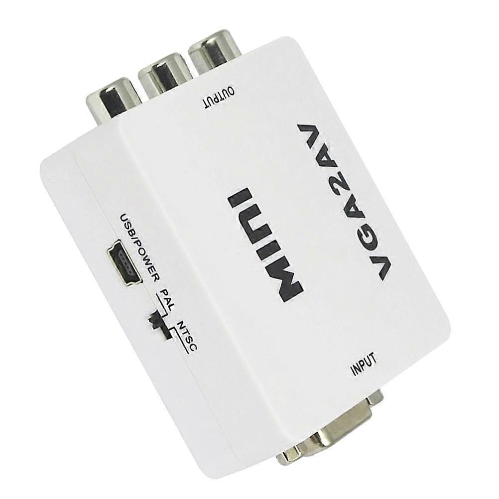 Multi-Format VGA to Converter Adapter for Seamless PC to TV Display