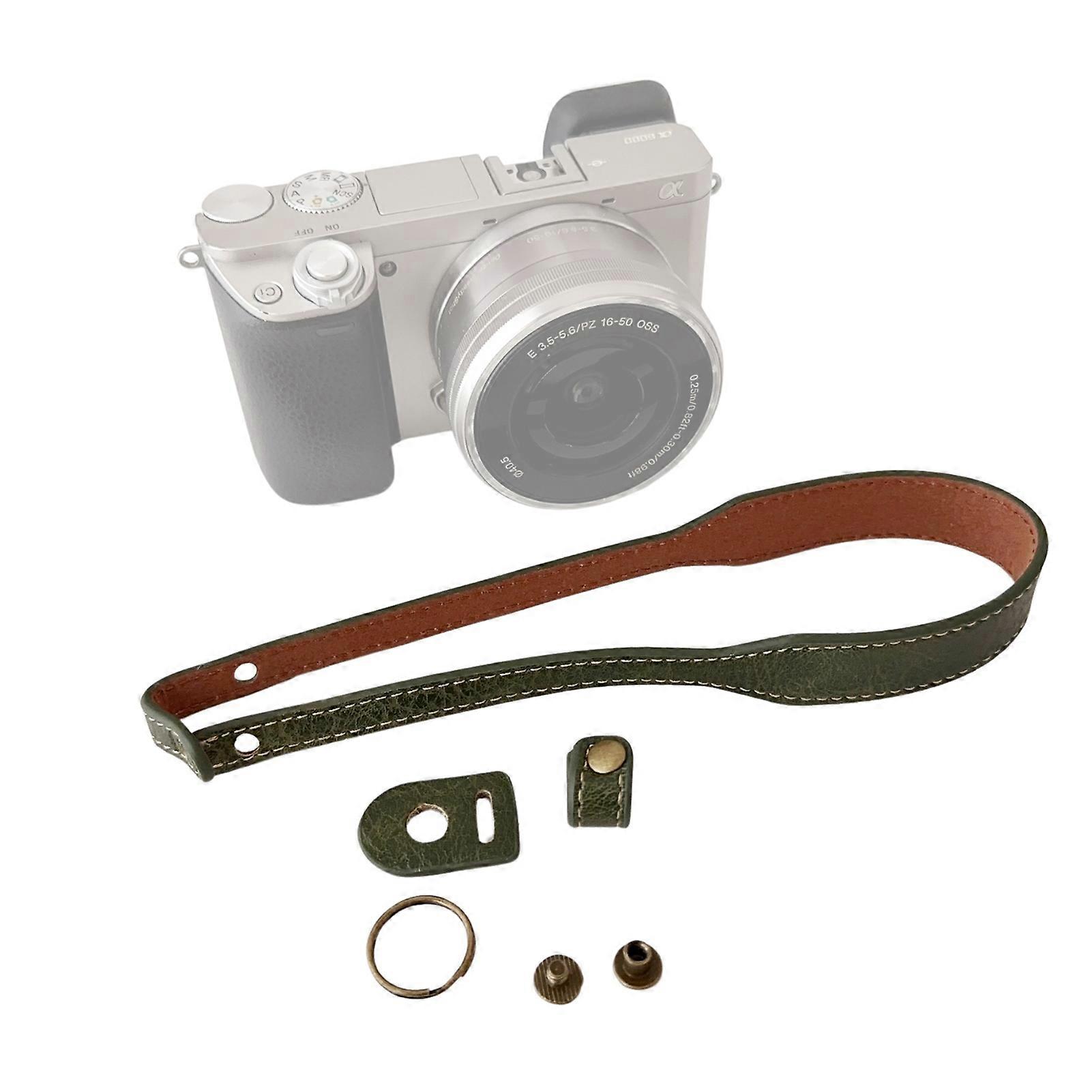 Universal Leather Camera Wrist Strap - Quick Release & Secure for Mirrorless Cameras