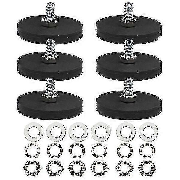 6Pcs το λαστιχένιο ντυμένο αυτοκίνητο τοποθετεί τους μαγνήτες για τον κάτοχο πινακίδων κυκλοφορίας, τοποθετώντας τους μαγνήτες οχημάτων