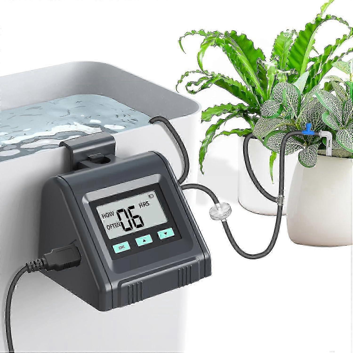 Automatic Watering System, Adjustable Water Volume, Automatic Watering for Large and Small Indoor Plants, DIY Drip Irrigation Set for up to 10 Potted