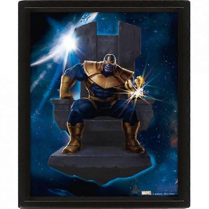 Avengers 3D Thanos Framed Art Print