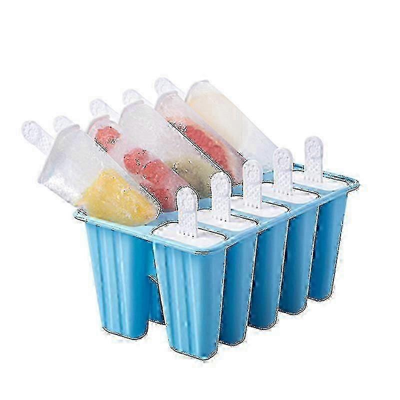 アイスクリームのための10ピースの再利用可能なシリコーンアイスキャンディーモールド