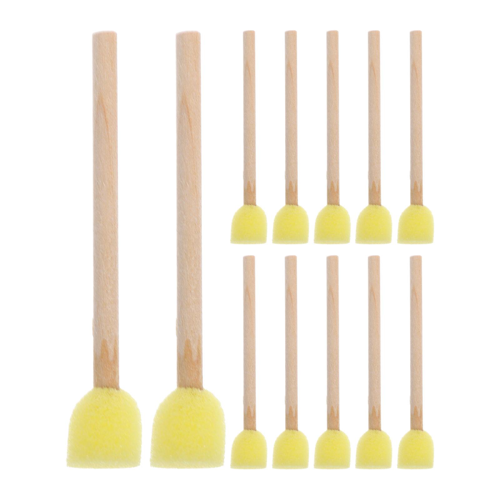 12pcs Round Sponge Paint Brushes for Art Projects – Lightweight DIY Graffiti Tools for Beginners, Smooth Surface for Creative Painting