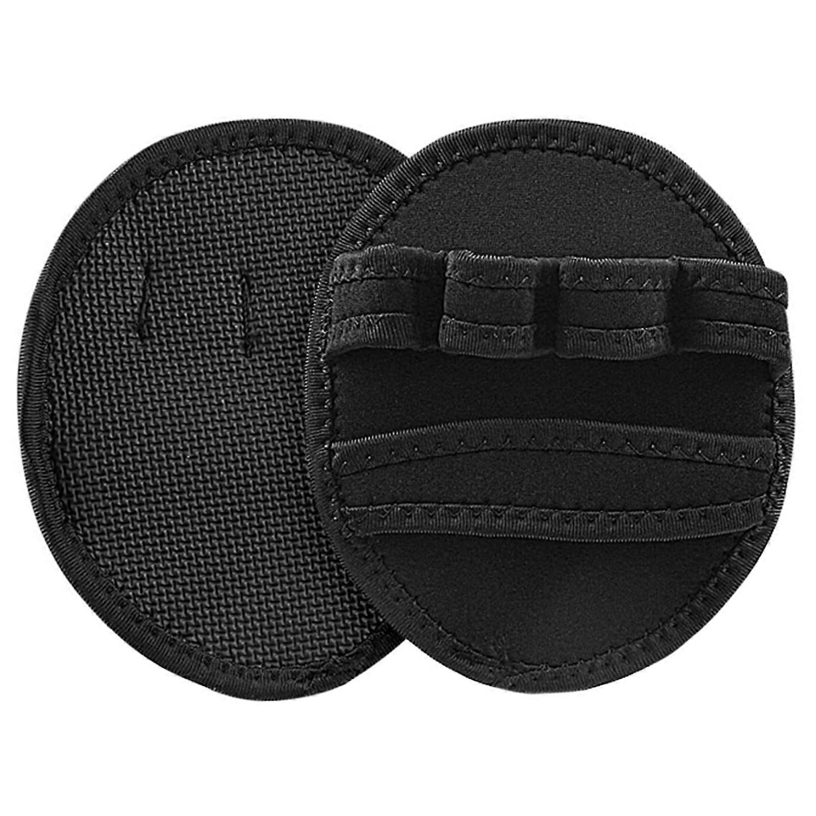 Weightlifting Gloves with Palm Protectors, Antislip Four-Finger Training Gloves, Grip Pads for Dumbbells and Cycling Fitness