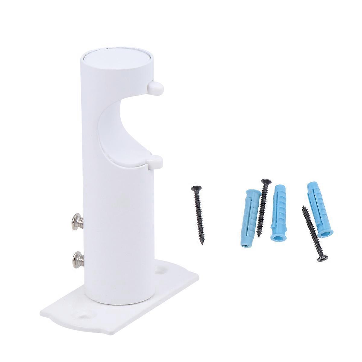 Drapery Rod Holders Side Loading Curtain Rod Rack Small Space Square Shape Iron Material 1Pcs