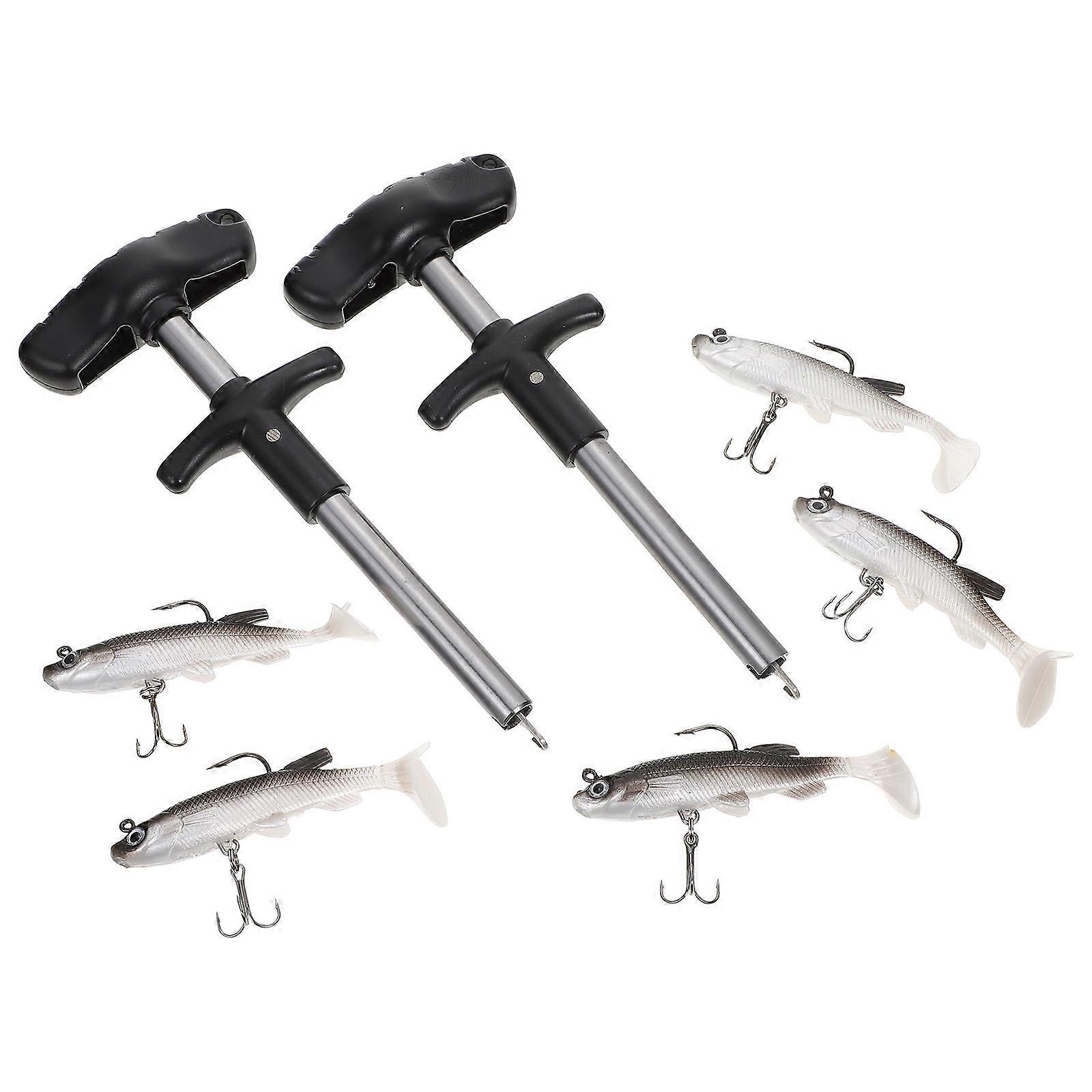 Fishing Hook Remover Tool Set with Lifelike Lures – 7pcs Unhooking Kit for Easy Fish Release