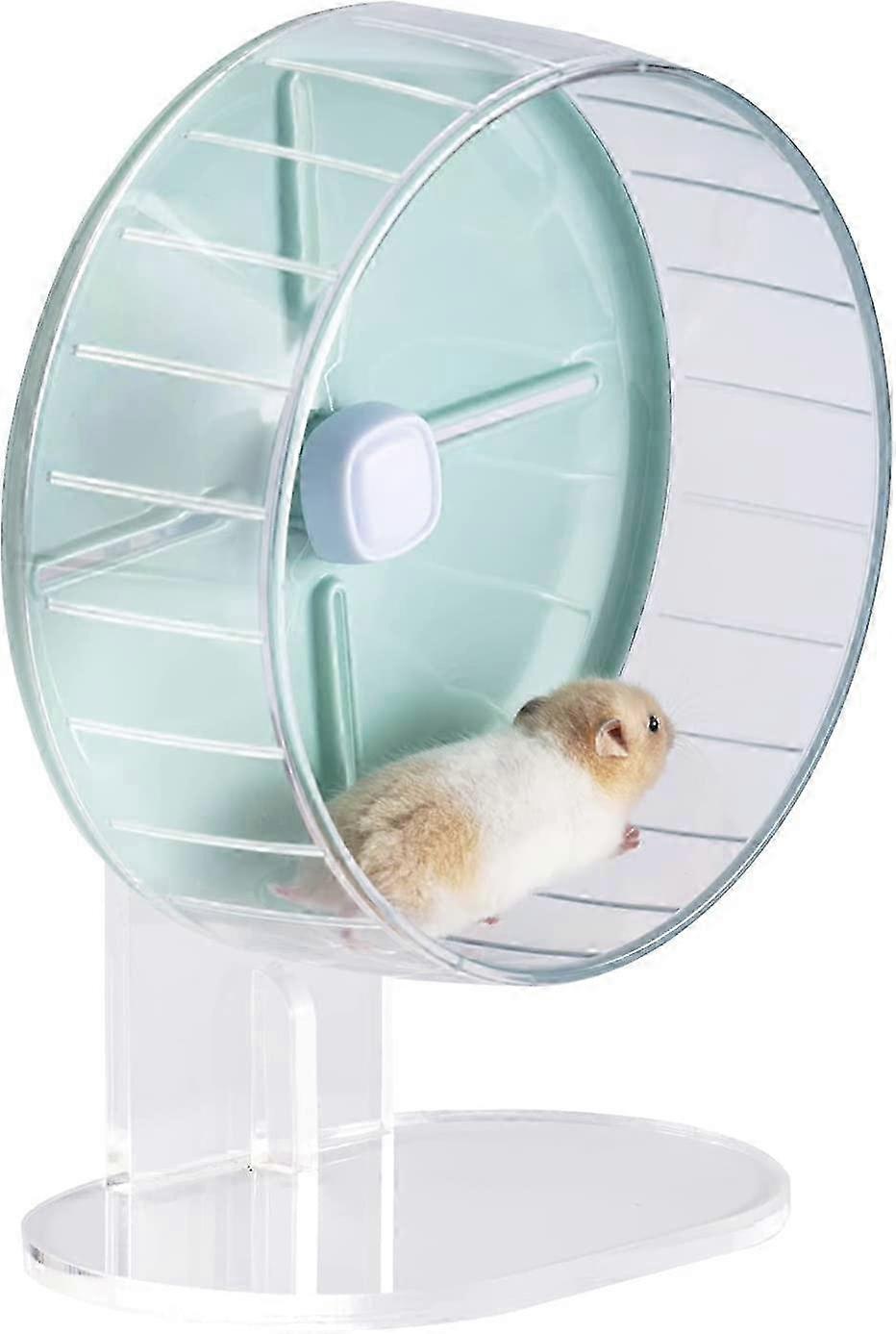 Quiet Running Wheel with Adjustable Height Base and Cage Attachment in Candy Colors Suitable for Hamsters, Gerbils, Dwarf Hamsters, Mice, an