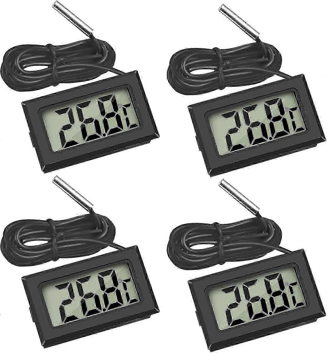 Mini Digital LCD Thermometer Temperature with Temperature Probe Sensor Tester for Refrigerator Freez
