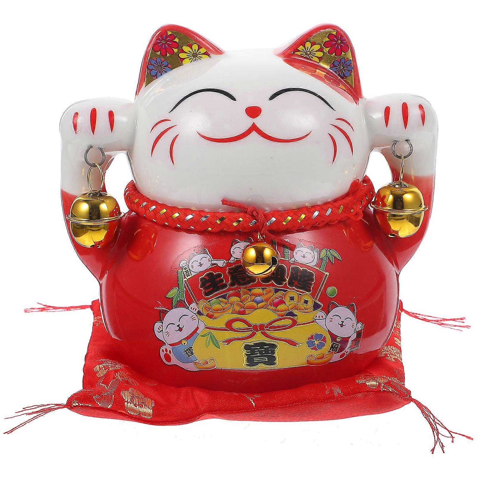 Wealth Money Bank Fortune Cat Piggy Bank Desktop Money Pot Cat Shaped Ceramic Coin Storage For Special Occasions 1Pack