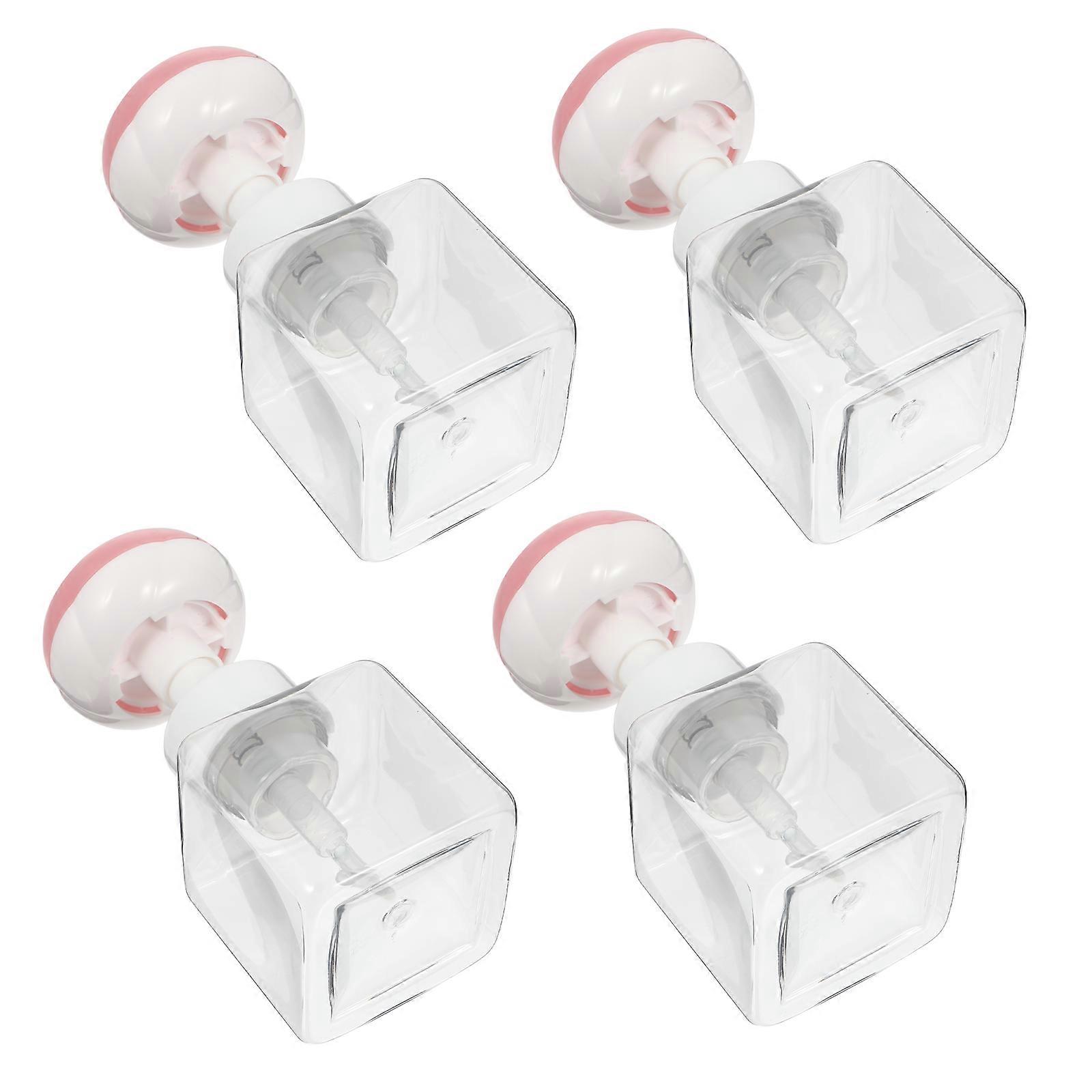 Mousse Press Bottle Face Cleanser Foaming Bottle Portable Travel Liquid Bottles Moisture-Proof 250ml 4Set