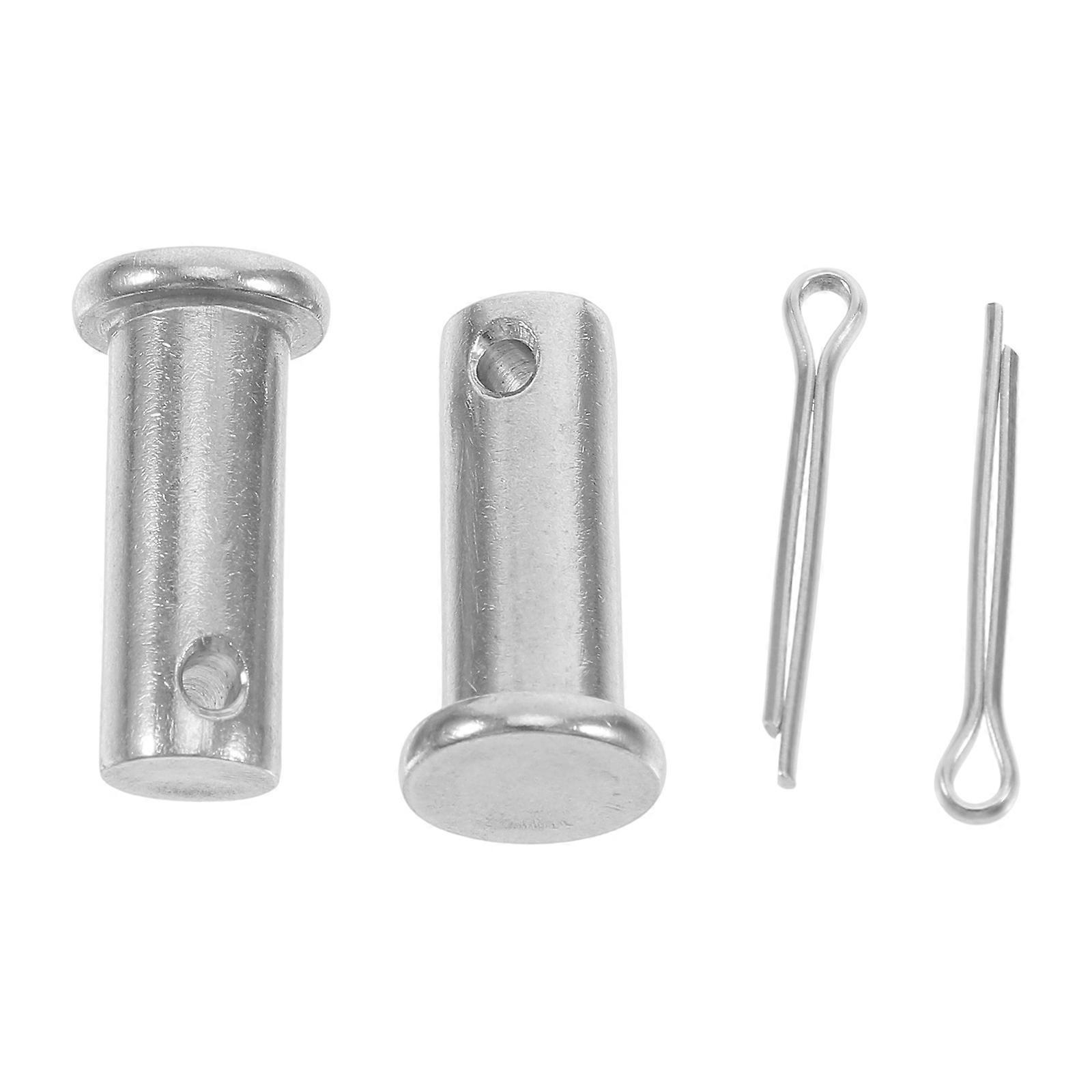 Flat Head Pin For Mechanical Assembly Stable Connection Easy Installation Stainless Steel Silver 1Set