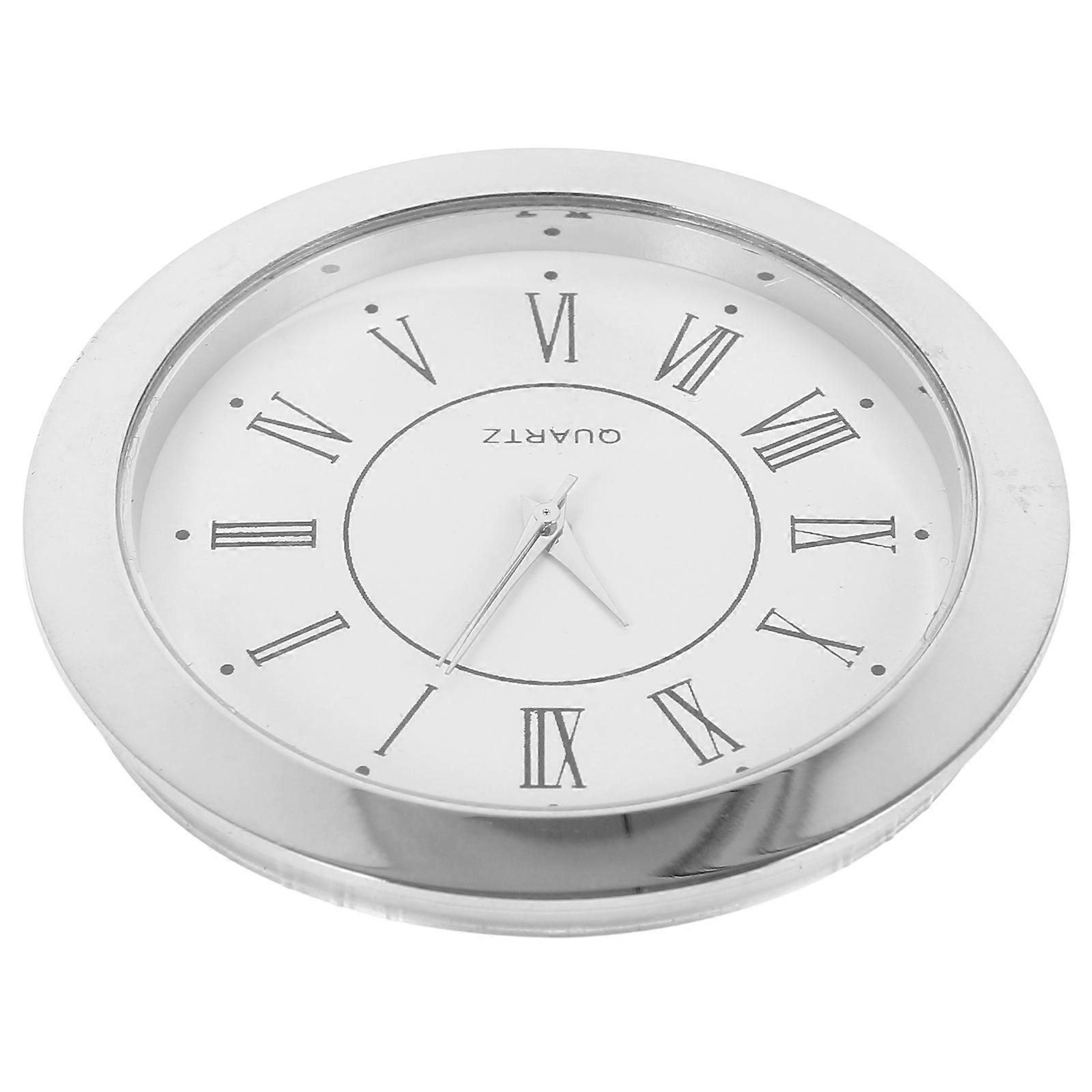 Diy Clock Head Insert Stainless Steel Material Round Clock Insert For Diy Projects 1Pcs