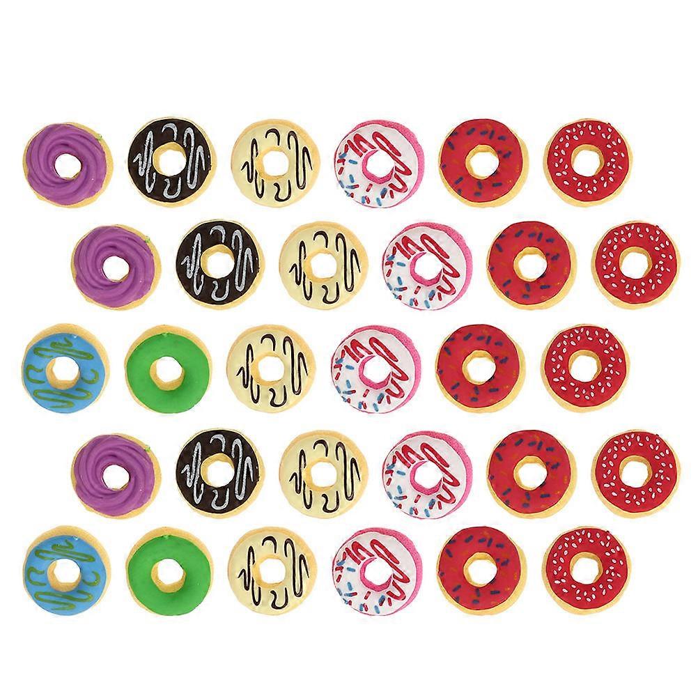 30pcs Adorable Donut Erasers   Fun Novelty Rubber Set for Classroom, Playtime, Collection & Decorative Use   Random Styles Included