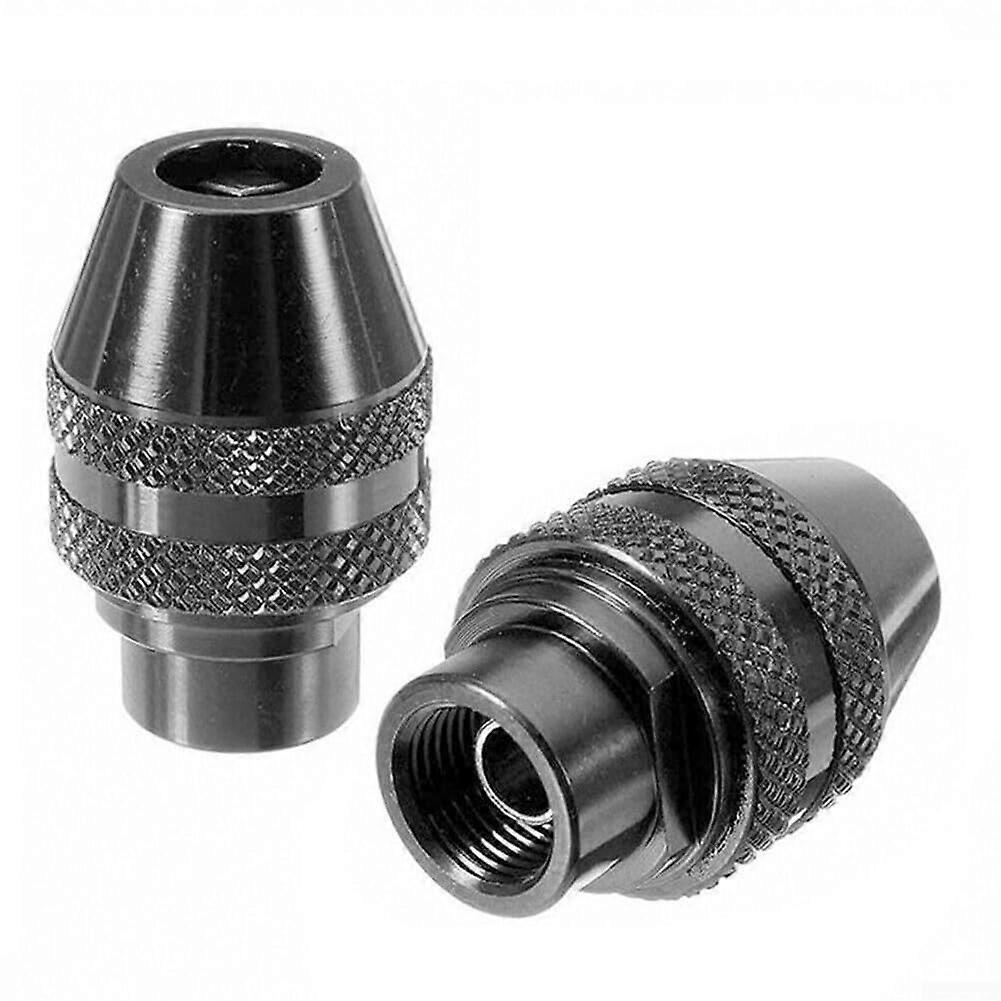 Compatible quickrelease drill chuck set, accepts bits from 0.8 mm to 3.2 mm, easy accessory exchange