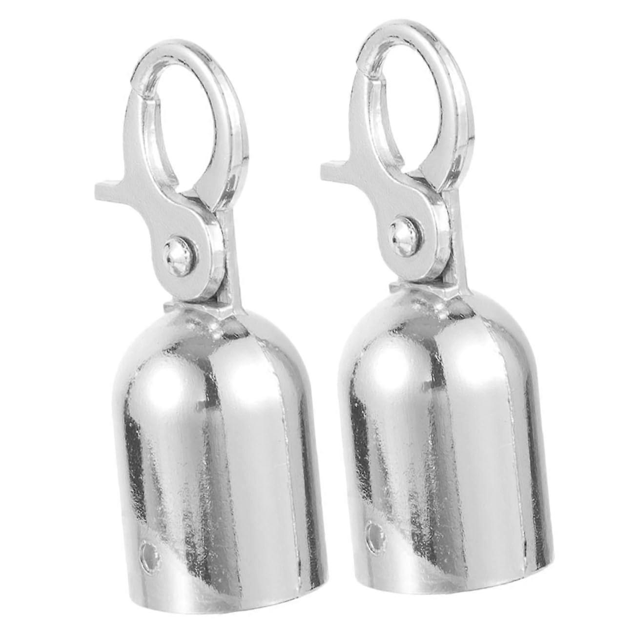 2St Conciergerailing hook cord end cap with hook cable rope handlebar attachment aluminum alloy silver