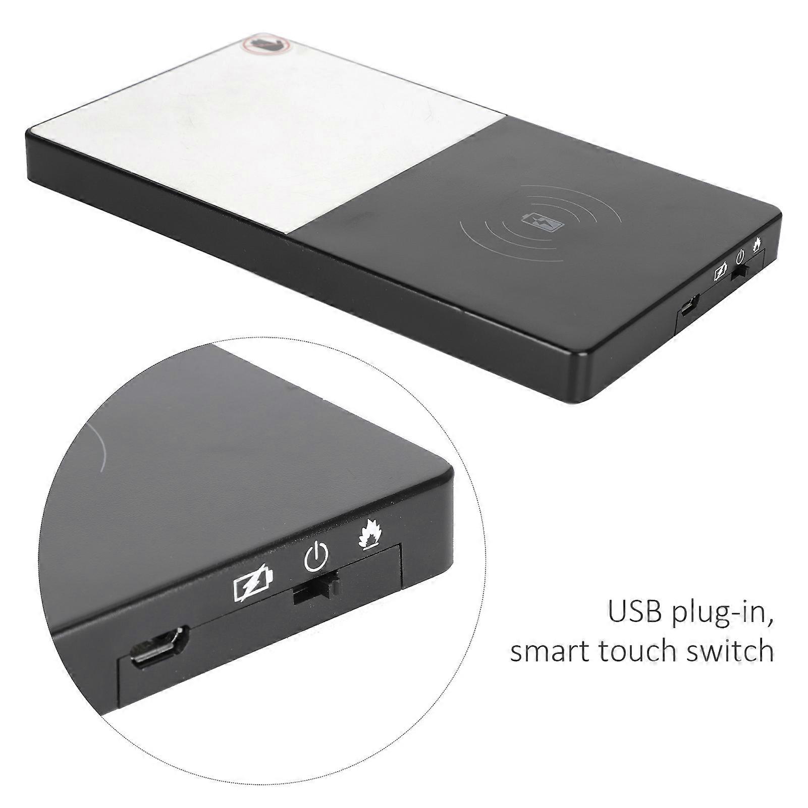 Cup Warmer, Wireless Charging Station, Black USB Heating Coaster, Multifunctional Pad