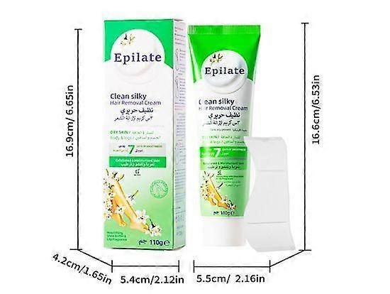 Crème Dépilatoire Douce & Impeccable - Formule indolore efficace pour une peau lisse | Inhibe la croissance des cheveux | Pour Hommes & Femmes | Action rapide, non irritant