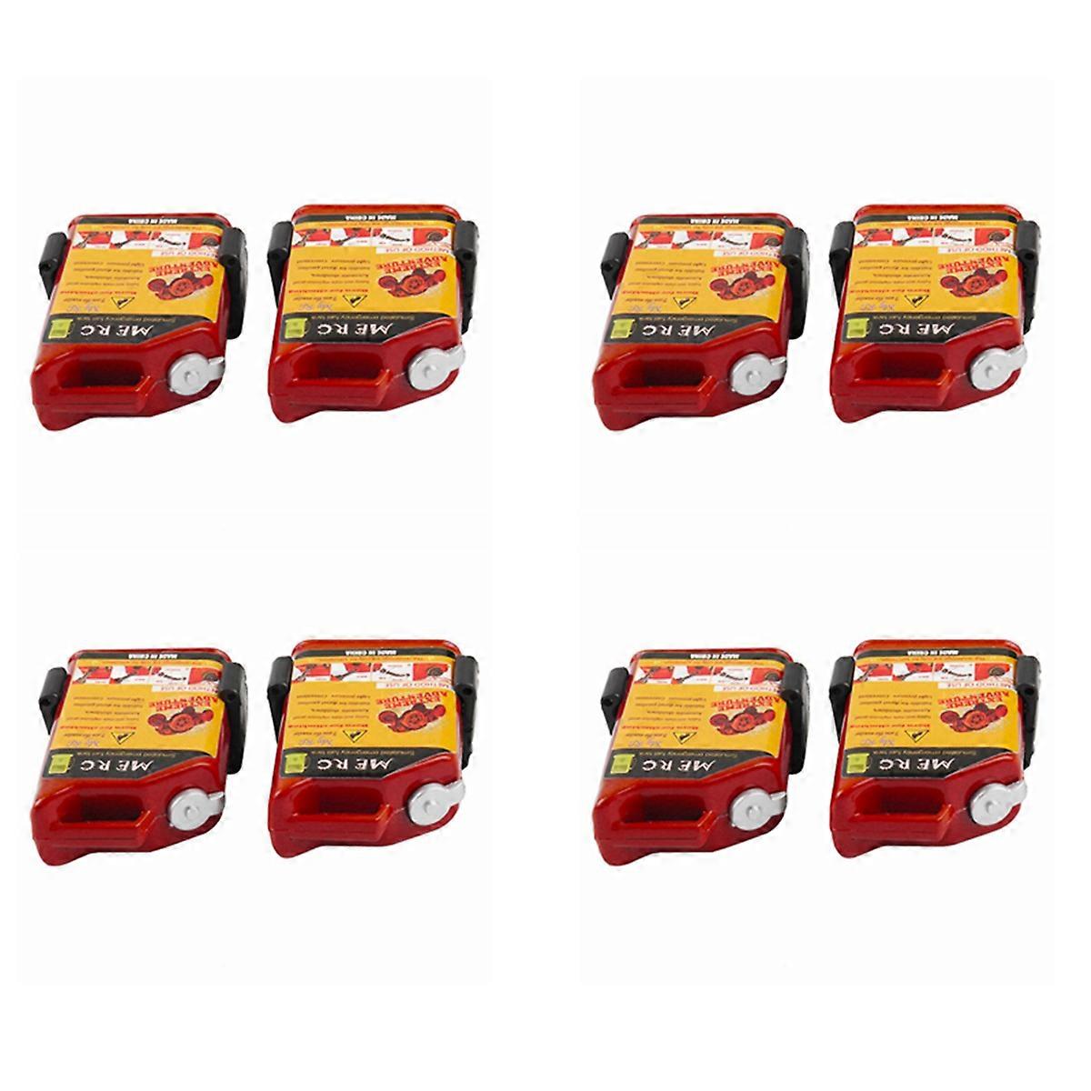 2 Pcs 1/10 Scale Rc Crawler Accessory Mini Fuel Tank (Red)