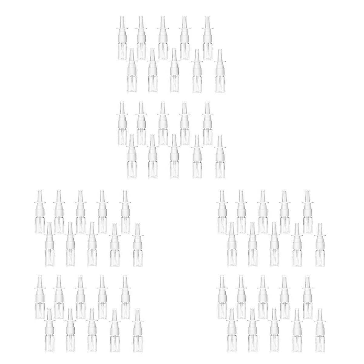 60Pcs Nasal Bottle, 10ML Clear Small Empty Nose Bottle Reusable Fine Mist Sprayers for Travel