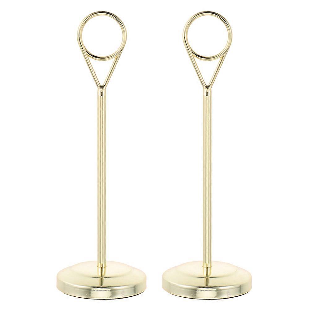 Memo Card Clip Table Number Holder For Weddings Golden 15.00X5.00X5.00CM Memo Note Clip 2Pcs
