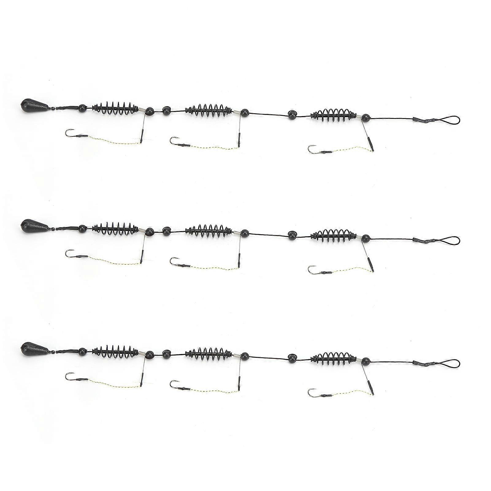 3Pcs/Set Artificial Lure Fish Hooks Cage Trap Basket Set and Fishing Feeder Fishing Tackle30g