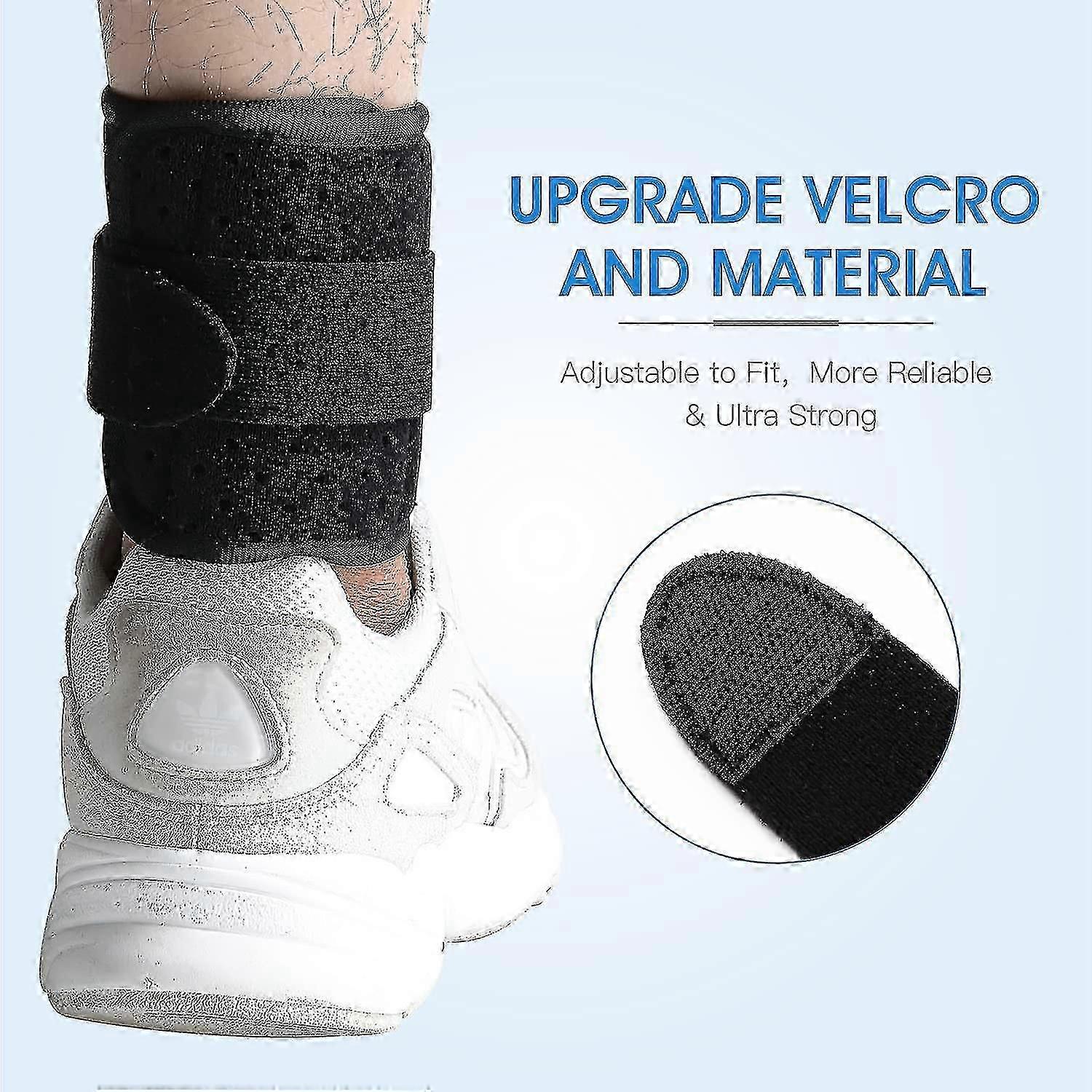 دعامة قدم قابلة للتعديل، دعامة للقدمين، مناسبة للجنسين، مناسبة للقدم اليمنى/اليسرى، دعامة للكاحل، تحسين مشية المشي، تخفيف فعال للألم