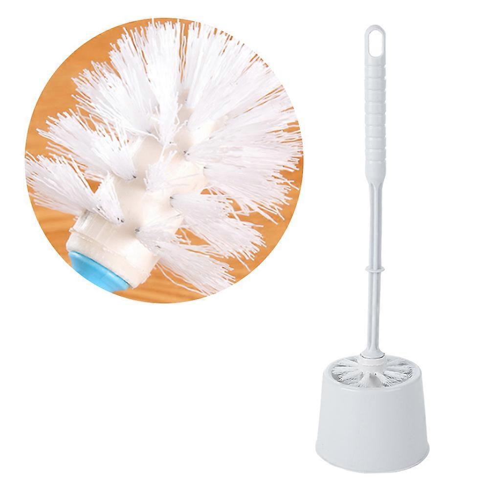 便器スクラバーブラシ厚みプラスチックボウルブラシとホルダーホテル9.8x9.8x35cm飛散防止1セット