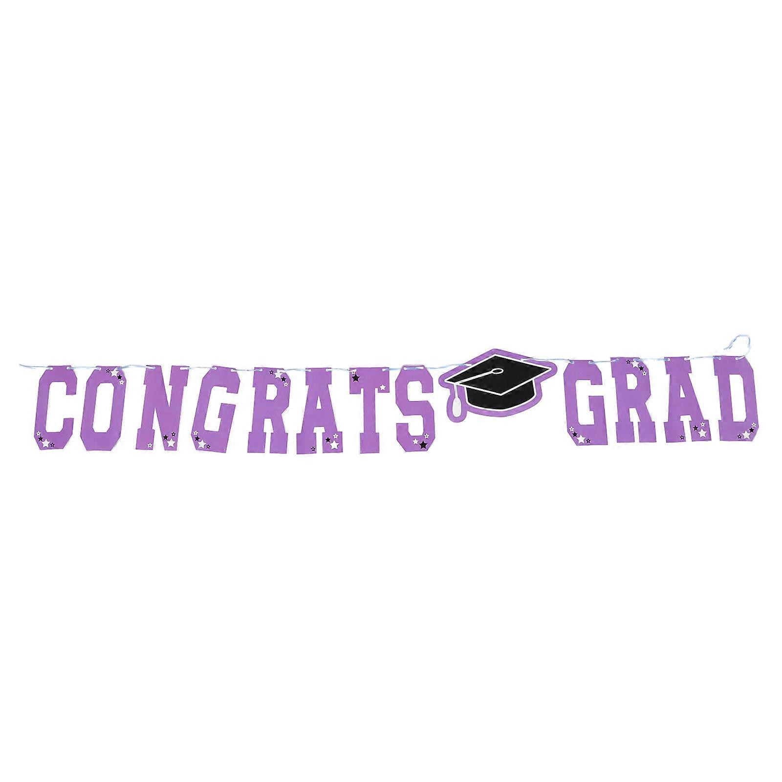 Graduation Picture Banner Purple 23x14cm Hanging For Stage Performance 1Pcs