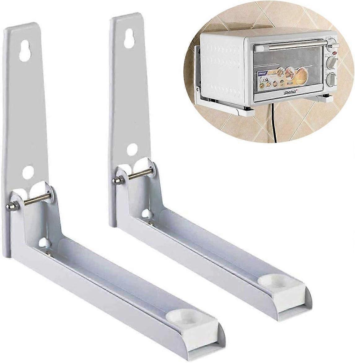 Folding Wall Mounted Microwave Oven Shelf - White
