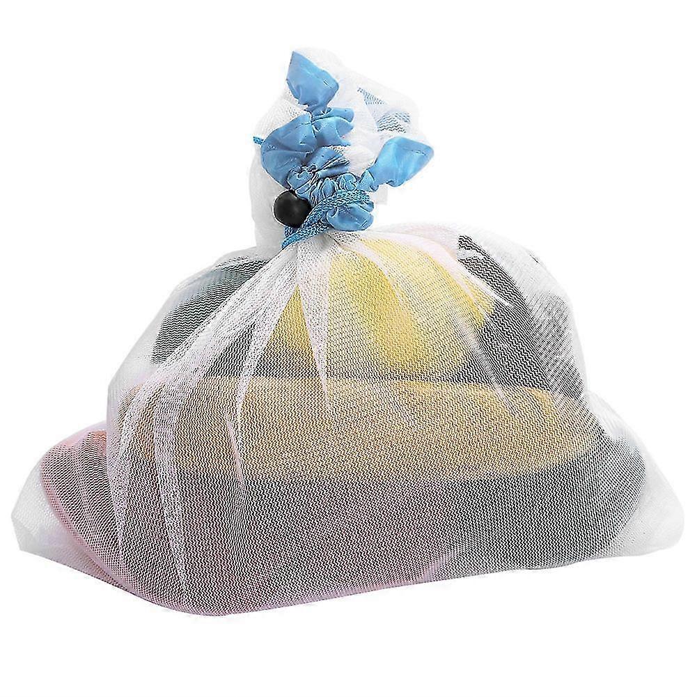 15Box Packing 3Various Sizes of Reusable Drawstring Mesh Bags for Storing Sundries, Toys, Fruits, and Vegetables with Hole Puncher