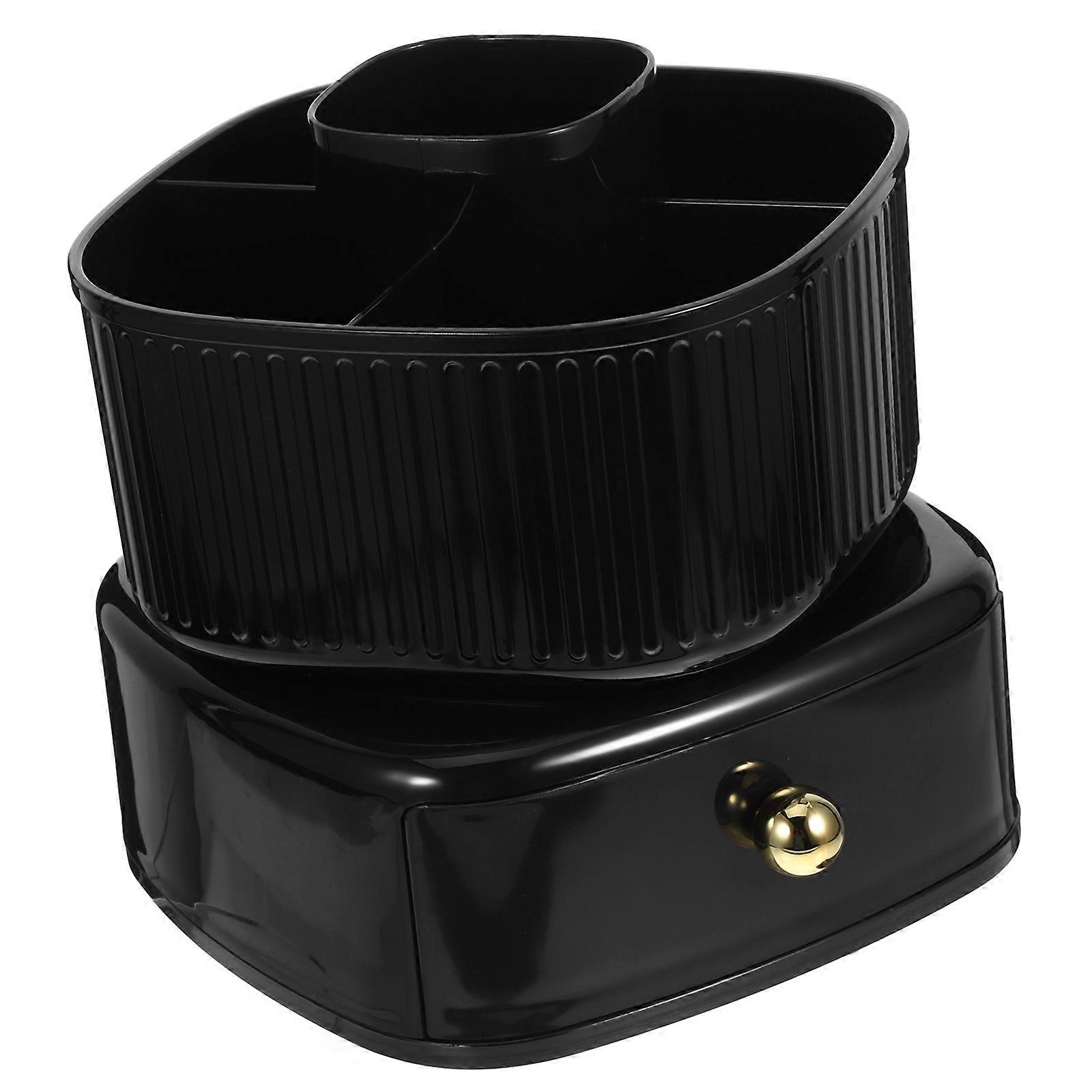 Brush Holder For Vanity Multi Functional Makeup Brush Holder 360 Rotating Storage Space Saving 1Set