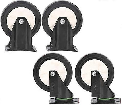 Swivel casters, heavyduty, 4pack, polyurethane wheels, load 150 kg, size: 5 inches