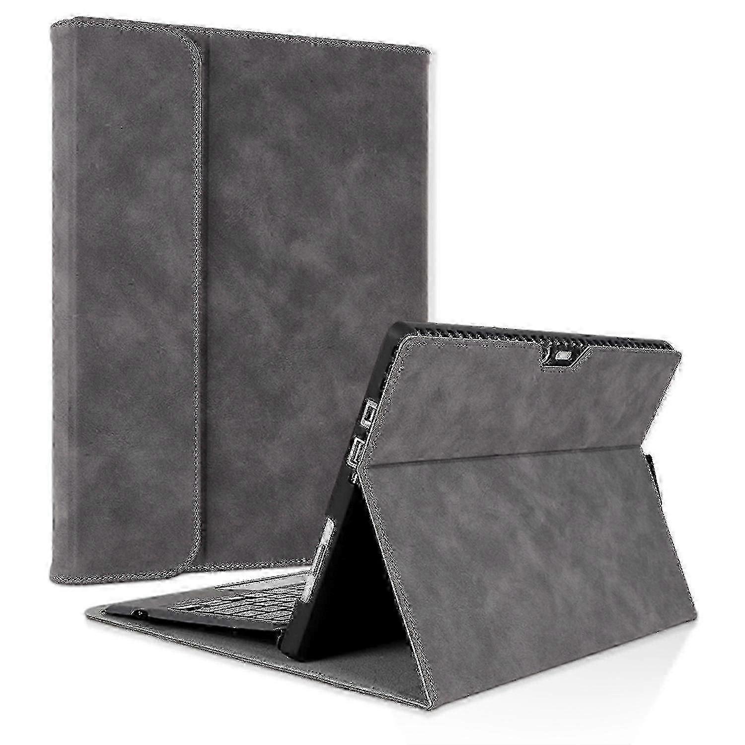 For a Tablet Compatible with Microsoft Surface Pro 9 Pu Leather Keyboard Case Adjustable Stand Anti-dust Protection Cover