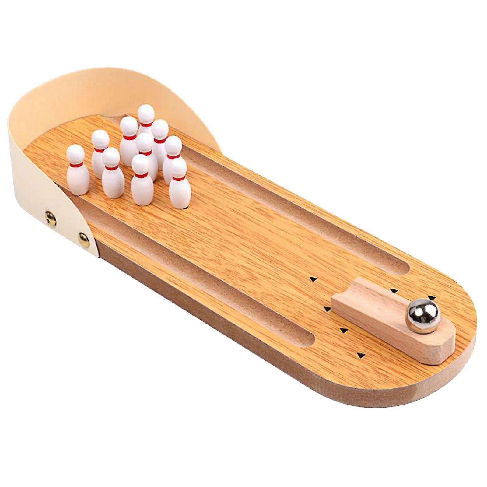 Table Bowling Set, Mini Desktop Bowling, Table Mini Bowling Game Set, Table Desktop Bowling, Wooden Game Skittles Game, Skittles Game For