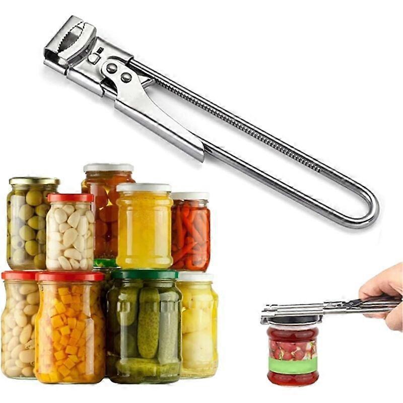 Adjustable Jar Opener Stainless Steel Jar Opener Non-Slip Multi-Function Can Opener Suitable for Elderly and People with Weaker Hands