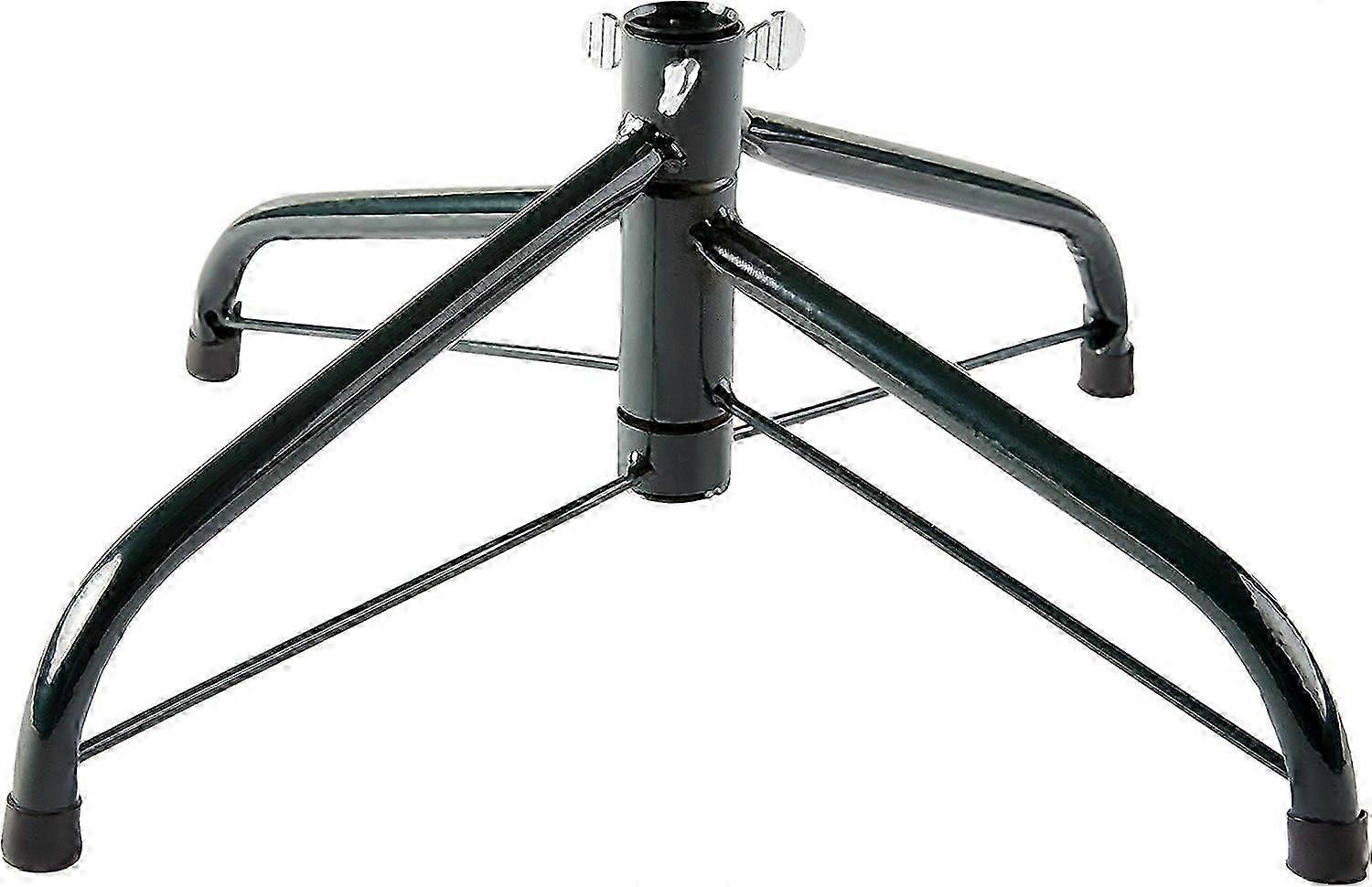Christmas Tree Stand 35cm or 45cm Base for 120cm/4ft or 180cm/6ft Artificial Christmas Tree Strong Metal Folding Green Xmas Tree Holder (35cm)