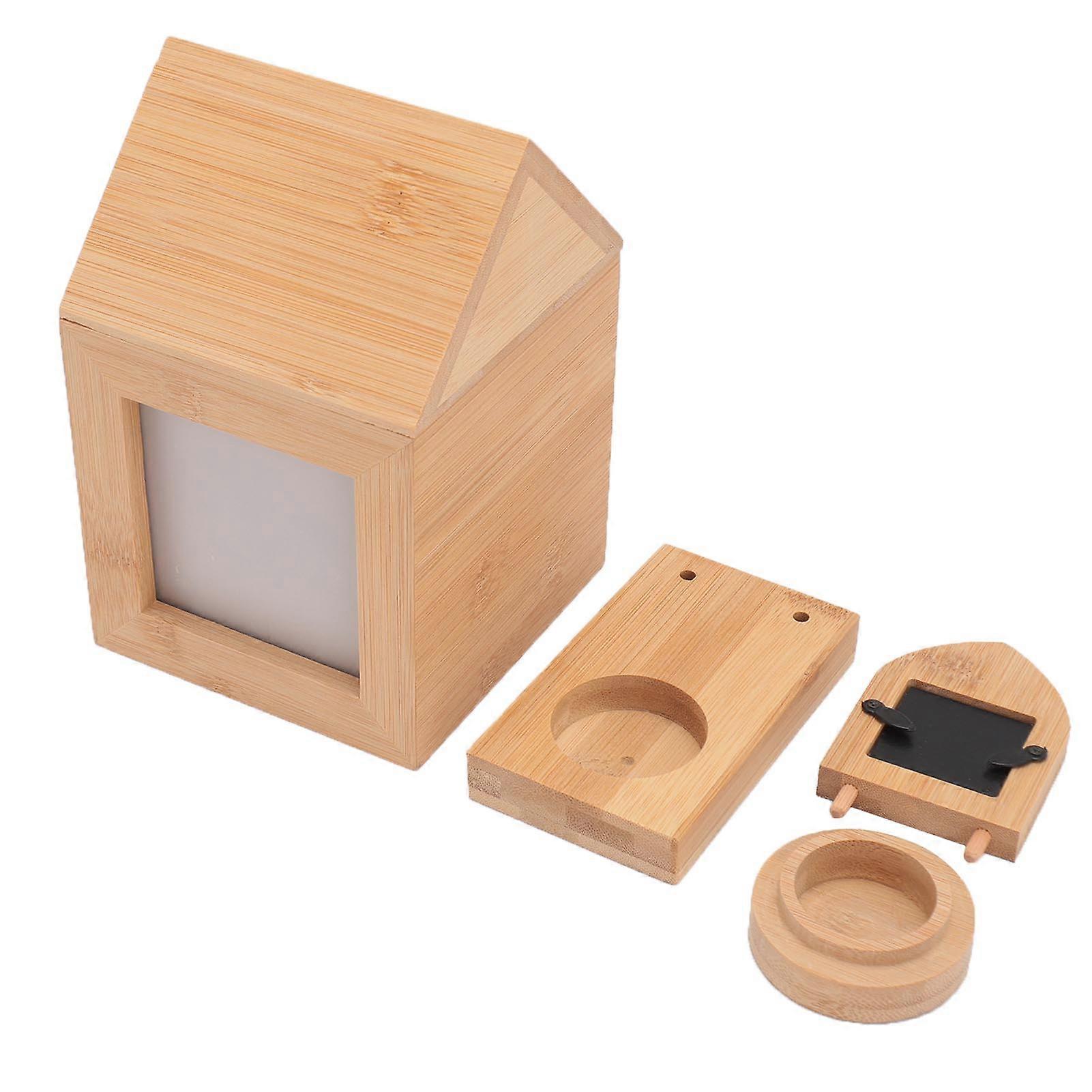 Pet Photo Urn House Shape Beautiful Sturdy Structure Memorial Pet Ashes Box for Cat Dog Large Combination