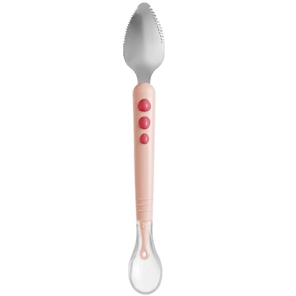 Silicone Double Headed Training Spoon with Compact Storage Box for Fruit Puree   Safe & Portable Feeding Solution for Parents