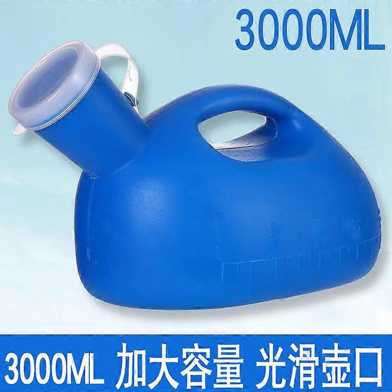 Flacone portatile per orinatoio maschile: contenitore per urina in plastica di grande capacità da 3000 ml - contenitore per pipì con coperchio a prova di fuoriuscita per l'ospedale notturno e l'elde